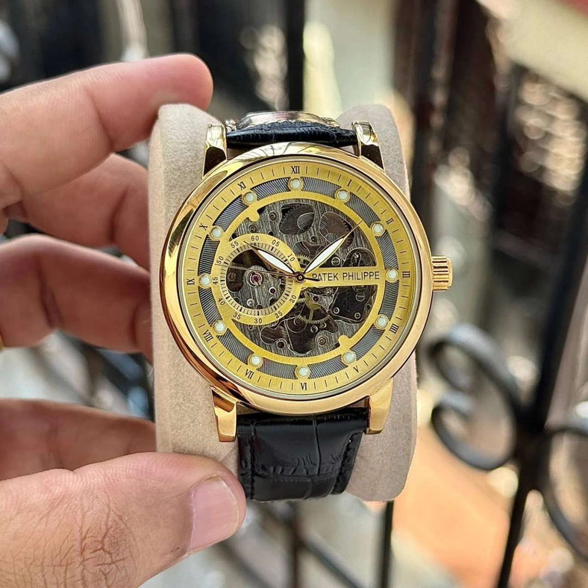 Premium Patek Philippe Watch Gold Tone Automatic For Men (SOS164) - stayhit.in Premium Patek Philippe Watch Gold Tone Automatic For Men (SOS164) - stayhit.in