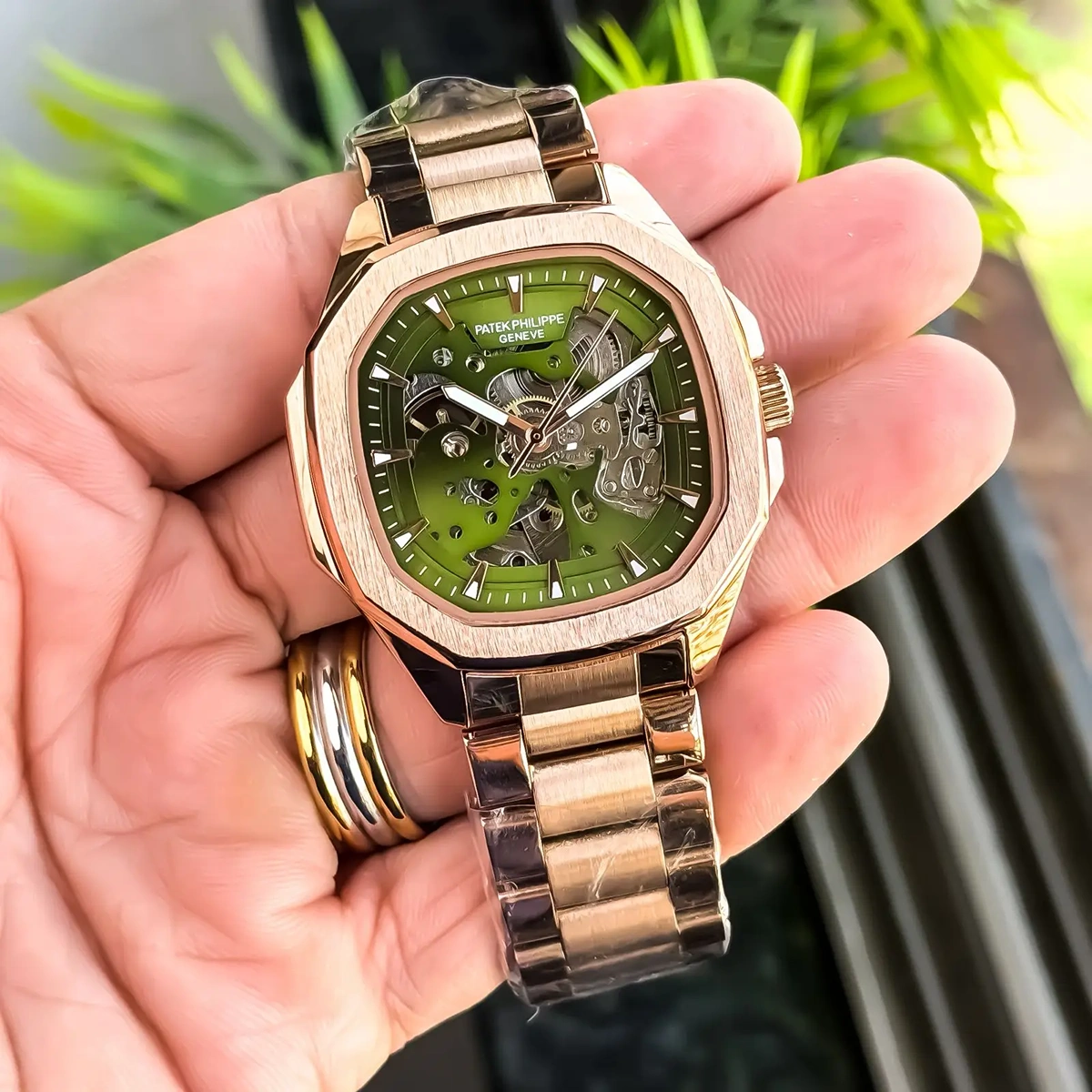 Premium Patek Philippe Watch Rose Green For Men (JH453) - stayhit.in