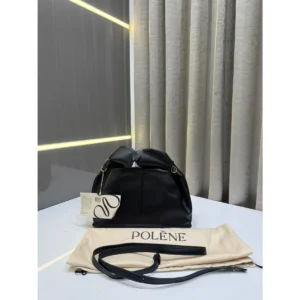 Premium Polene Numero Mini Bag Black Leather With Dust Bag For Women (LAB817) - stayhit.in