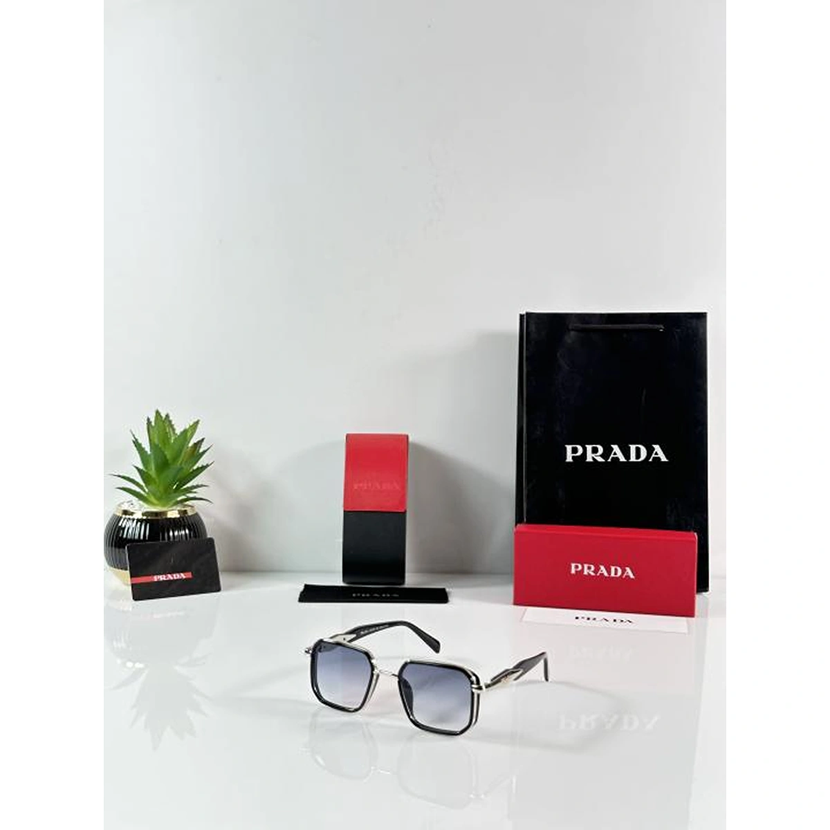 Premium Prada Sunglass Silver Blue For Men (BOT3646) - stayhit.in Premium Prada Sunglass Silver Blue For Men (BOT3646) - stayhit.in