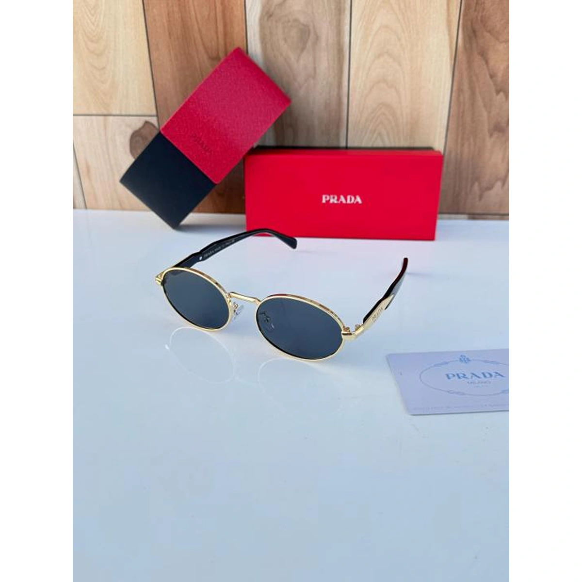 Premium Prada Sunglasses Gold Black For Men (BOT3434) - stayhit.in