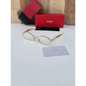 Premium Prada Sunglasses Gold Plano For Men (BOT3557) - stayhit.in