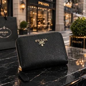 Premium Prada Wallet Saffiano Leather Zip With Box For Women (LAB1159) - stayhit.in