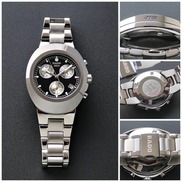 Premium Rado 100M Chronograph Watch Black Dial For Men (SOS648) - stayhit.in Premium Rado 100M Chronograph Watch Black Dial For Men (SOS648) - stayhit.in