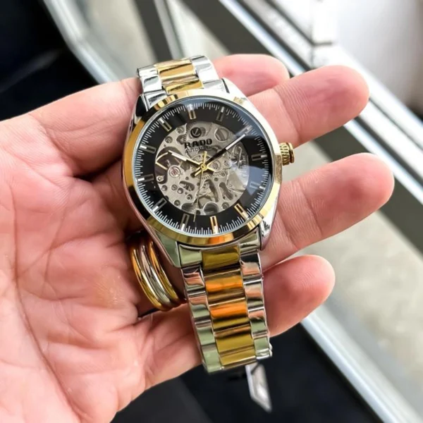 Premium Rado Auto Watch Gold TT Black For Men (BOT3926) - stayhit.in Premium Rado Auto Watch Gold TT Black For Men (BOT3926) - stayhit.in
