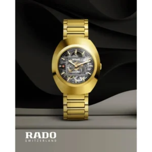 Premium Rado Diastar Skeleton Watch Automatic Gold For Men (SOS529) - stayhit.in