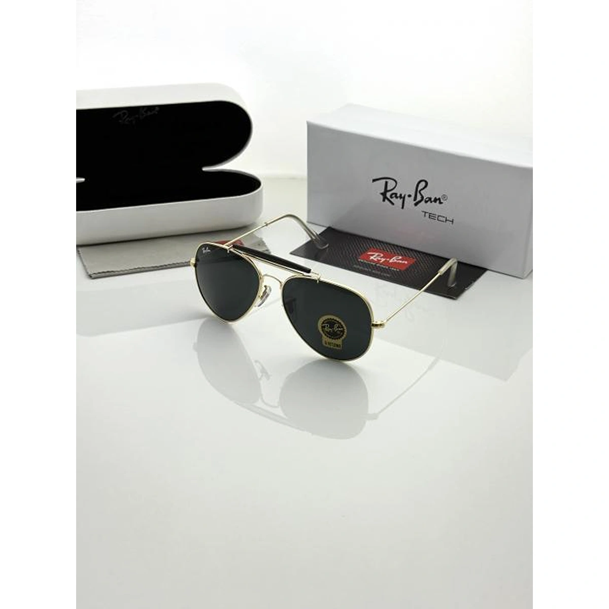Premium Rayban Sunglasses Golden Black For Men (BOT3437) - stayhit.in Premium Rayban Sunglasses Golden Black For Men (BOT3437) - stayhit.in