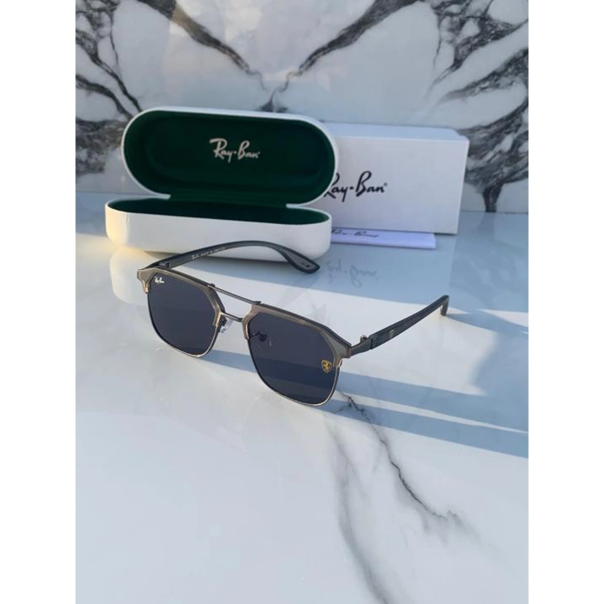 Premium Rayban Sunglasses Lite Grey Black For Men (WS57) - stayhit.in Premium Rayban Sunglasses Lite Grey Black For Men (WS57) - stayhit.in