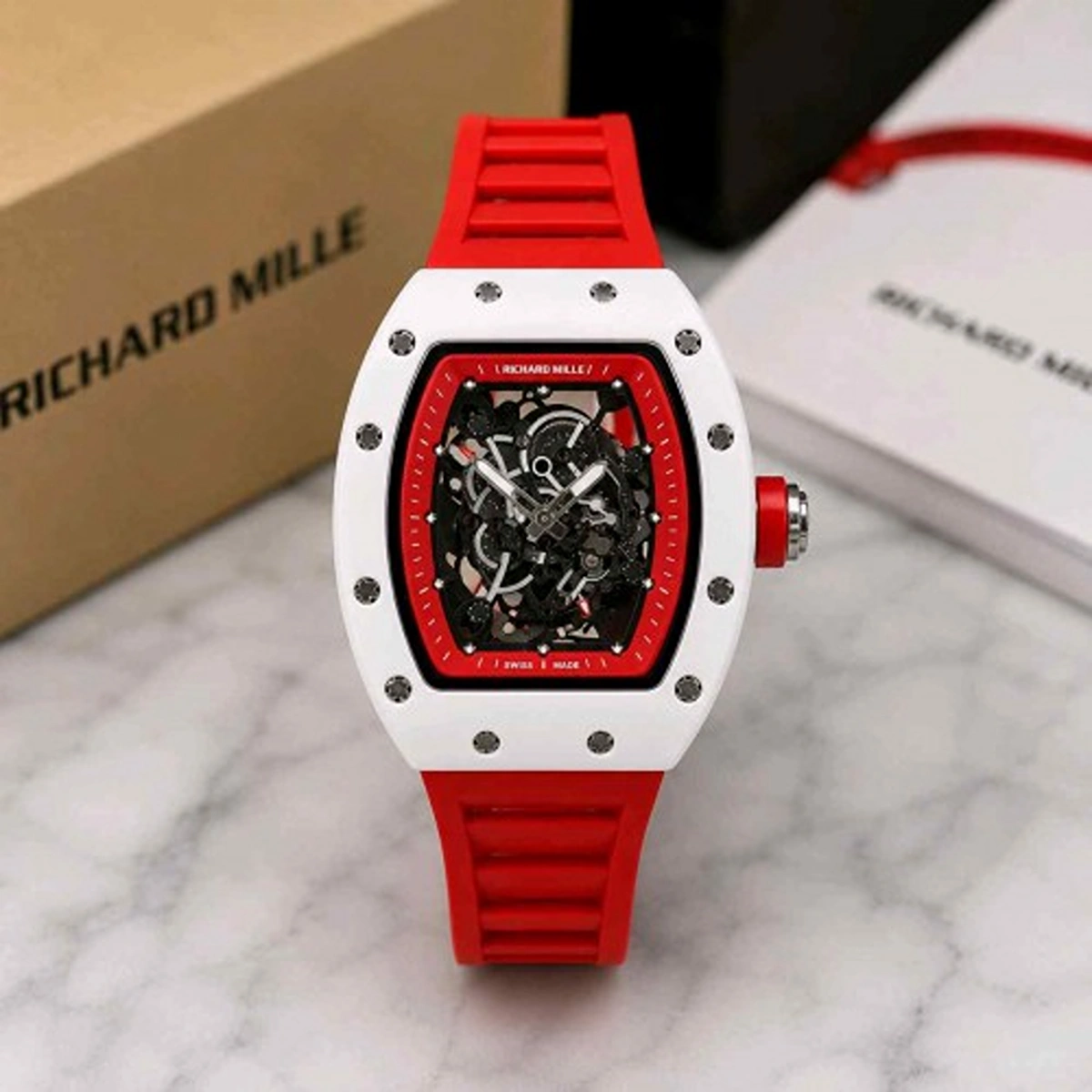Premium Richard Mille Skeleton Watch Red For Men (FGS179) - stayhit.in Premium Richard Mille Skeleton Watch Red For Men (FGS179) - stayhit.in