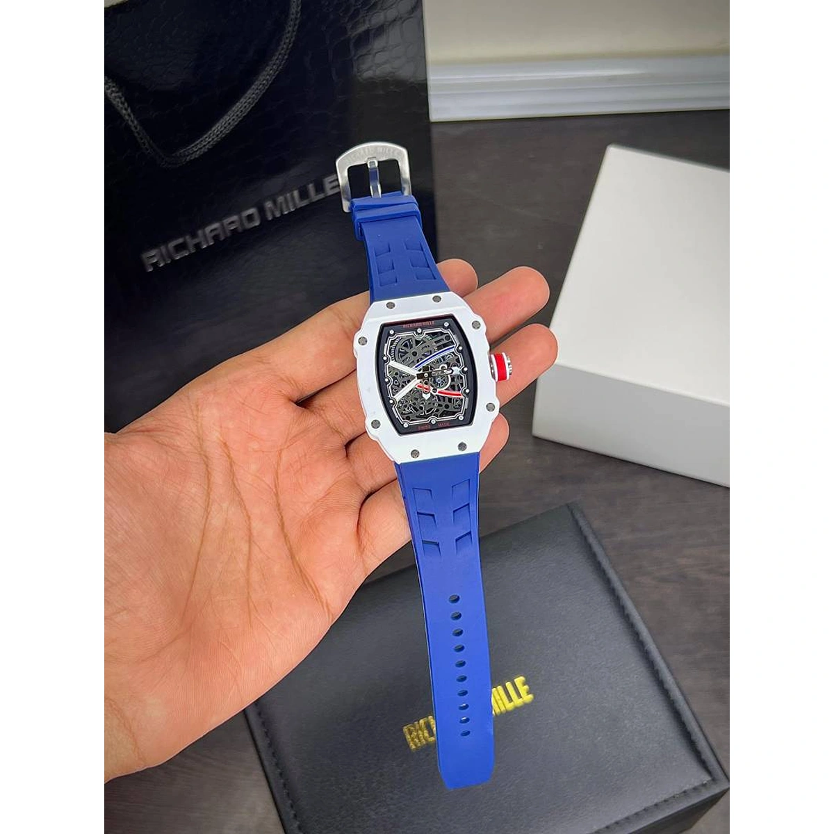 Premium Richard Mille Watch Blue Strap For Men (SOS645) - stayhit.in Premium Richard Mille Watch Blue Strap For Men (SOS645) - stayhit.in