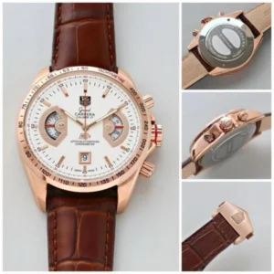 Premium Tag Heuer Carrera Watch White Brown For Men (BOT3911) - stayhit.in