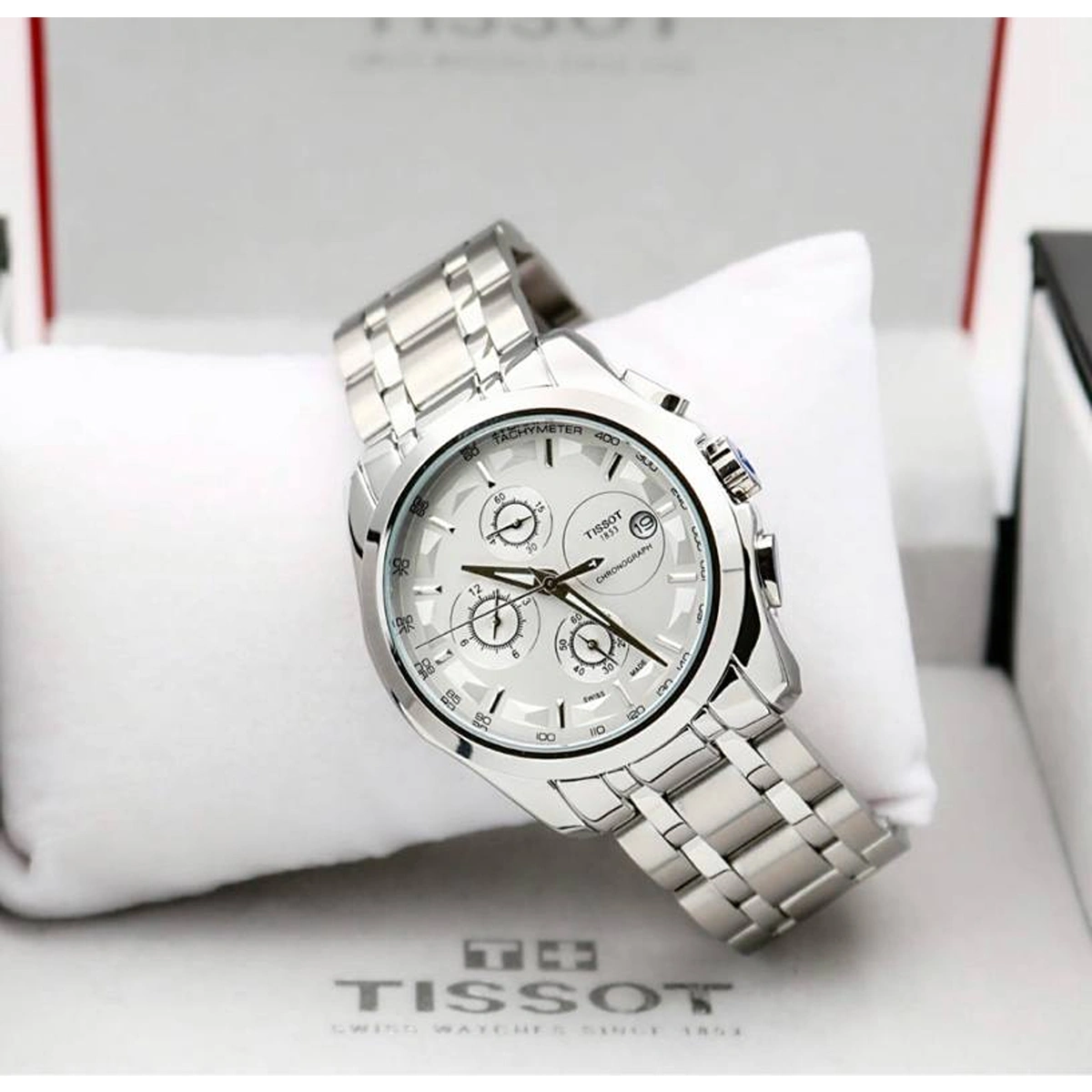 Premium Tissot 1853 Couturier Watch White For Men (FGS60) - stayhit.in