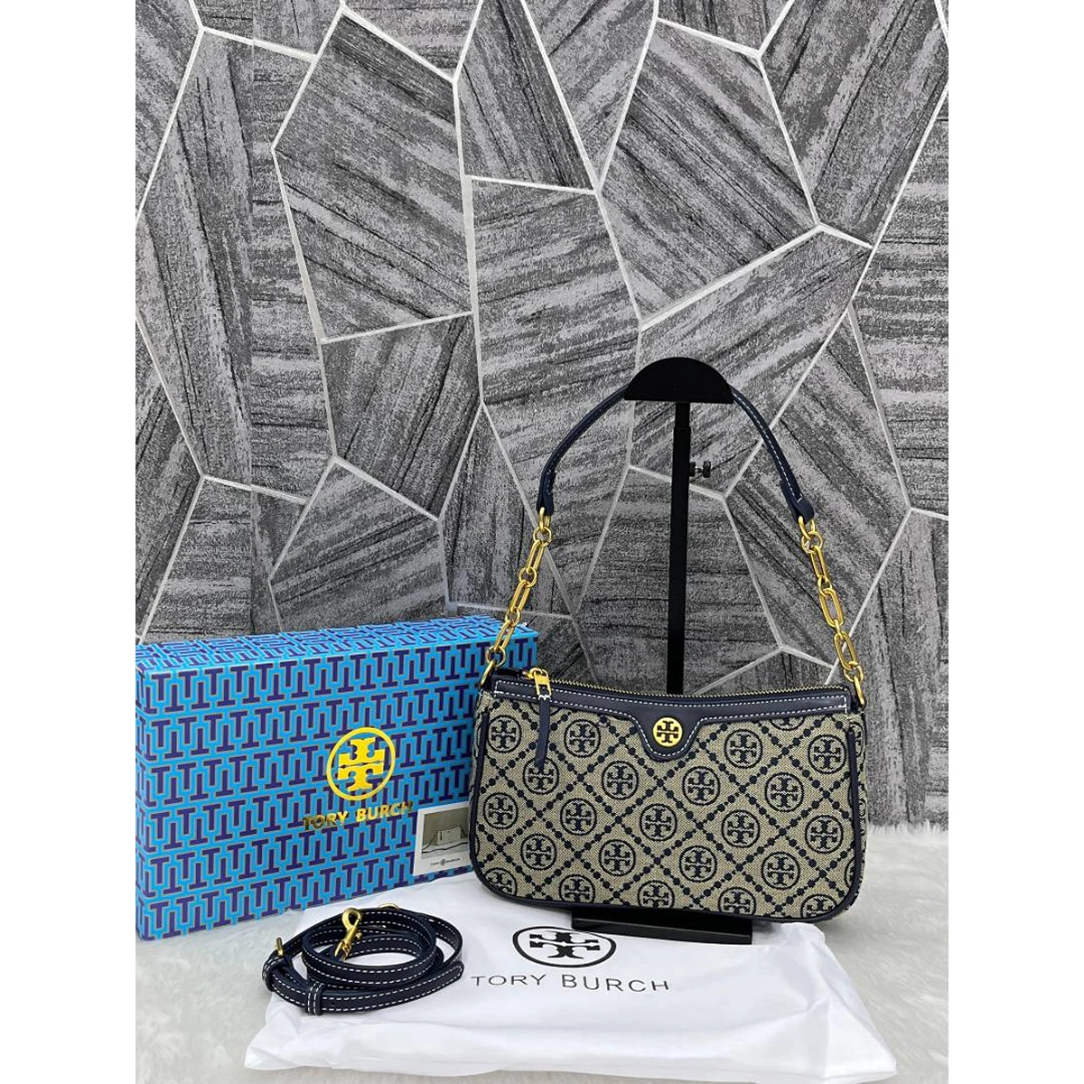 Premium Tory Burch Jacquard Shoulder Bag With Og Box For Women (BT118) - stayhit.in Premium Tory Burch Jacquard Shoulder Bag With Og Box For Women (BT118) - stayhit.in