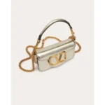 Premium Valentino V Logo Small Shoulder Bag Silver With Og Box For Women (BT239) - stayhit.in