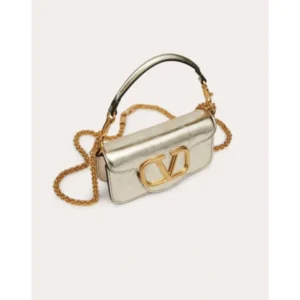 Premium Valentino V Logo Small Shoulder Bag Silver With Og Box For Women (BT239) - stayhit.in