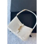 Premium Ysl Hobo Patent Leather Bag White Gold With Og Box For Women (BT127) - stayhit.in