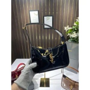 Premium Ysl Patent Hobo Bag Black With Og Box For Women (BOT2813) - stayhit.in