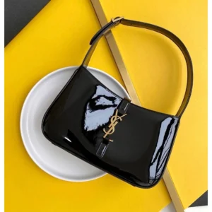Premium Ysl Patent Hobo Bag Black With Og Box For Women (BOT2813) - stayhit.in