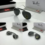 Rayban Sunglasses Silver Black For Men