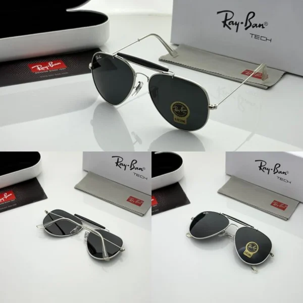 Rayban Sunglasses Silver Black For Men