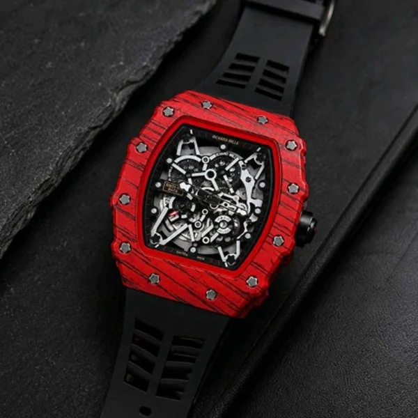 Richard Mille Rafa Rm35 Watch Red Black For Men Richard Mille Rafa Rm35 Watch Red Black For Men