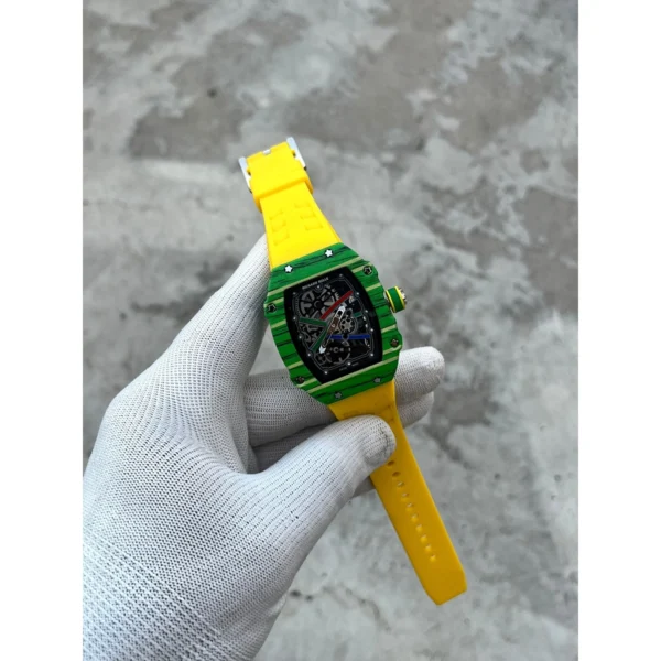 Richard Mille Watch Yellow Strap For Men Richard Mille Watch Yellow Strap For Men