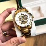 Rolex Auto Watch Gold White For Men