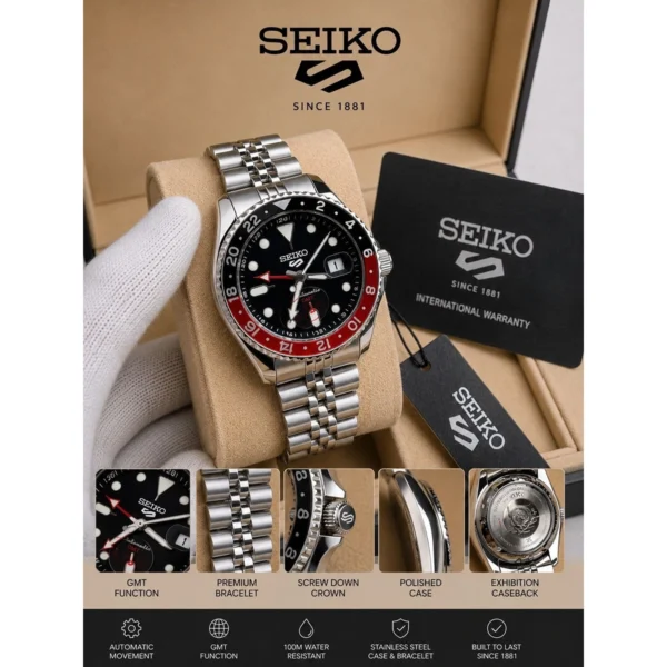 Seiko Gmt Sports Watch Quartz For Men Seiko Gmt Sports Watch Quartz For Men