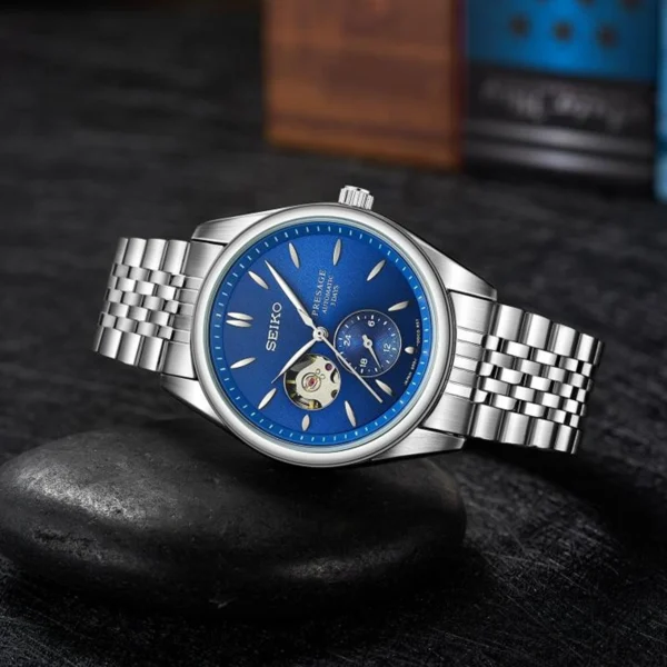 Seiko Presage Automatic Watch Silver Blue For Men Seiko Presage Automatic Watch Silver Blue For Men