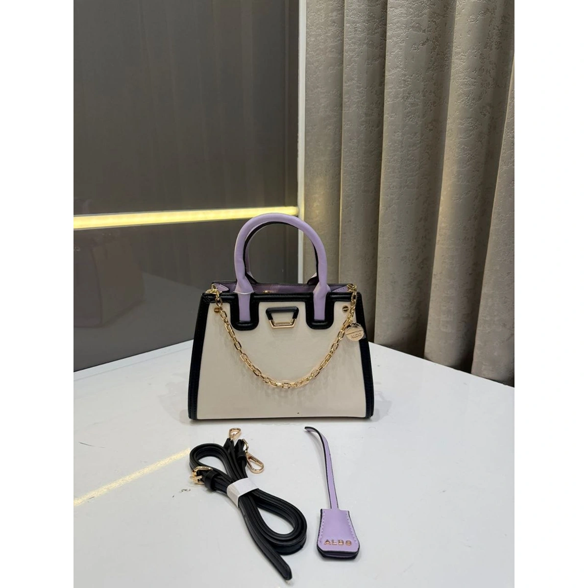 Stylish Aldo Ashover Satchel Bag Contrast Trim With Dust Bag For Women (LAB870) - stayhit.in Stylish Aldo Ashover Satchel Bag Contrast Trim With Dust Bag For Women (LAB870) - stayhit.in