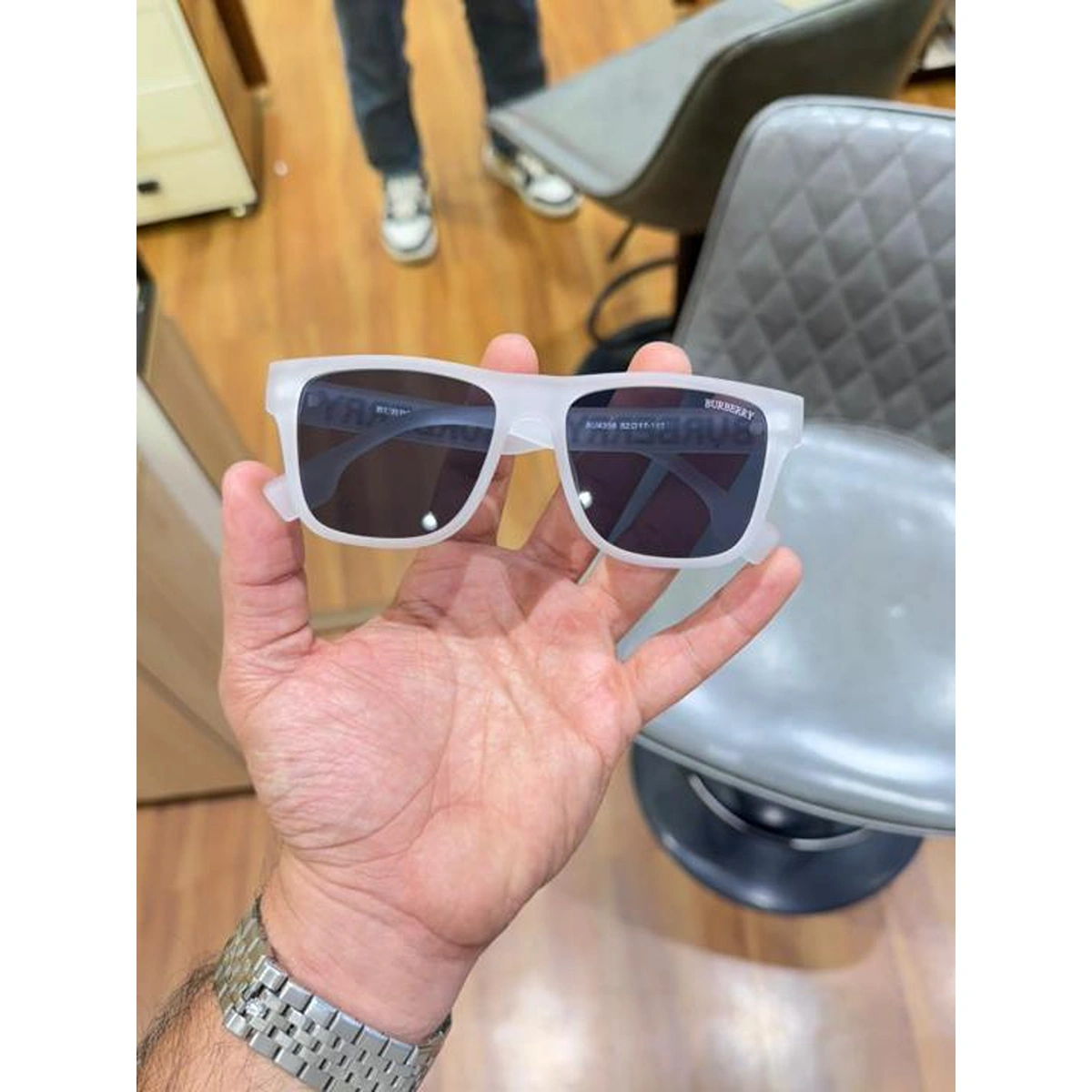 Stylish Burberry Sunglasses White Black For Men (WS95) - stayhit.in Stylish Burberry Sunglasses White Black For Men (WS95) - stayhit.in