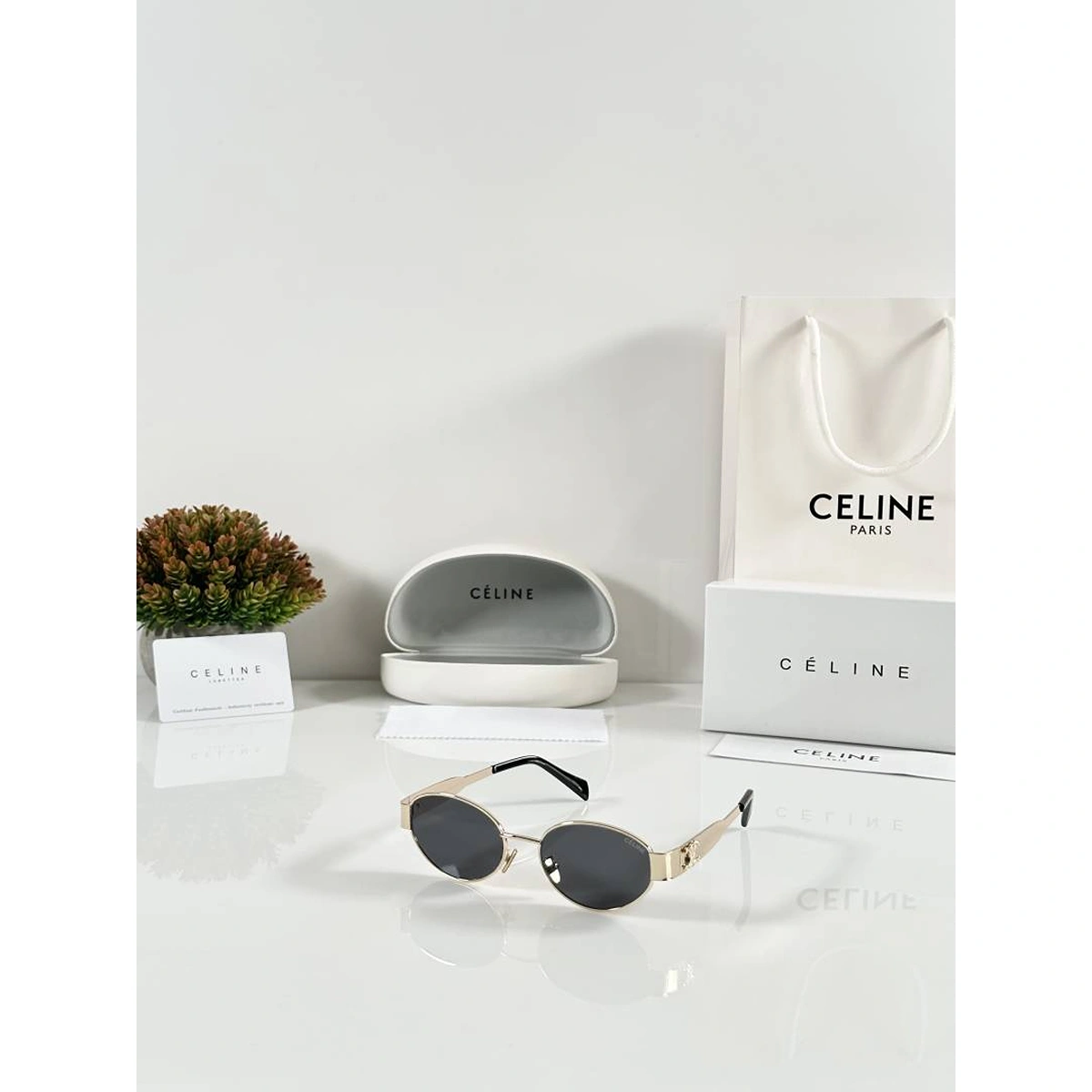 Stylish Celine 1006 Sunglass Gold Black For Women (BT196) - stayhit.in Stylish Celine 1006 Sunglass Gold Black For Women (BT196) - stayhit.in