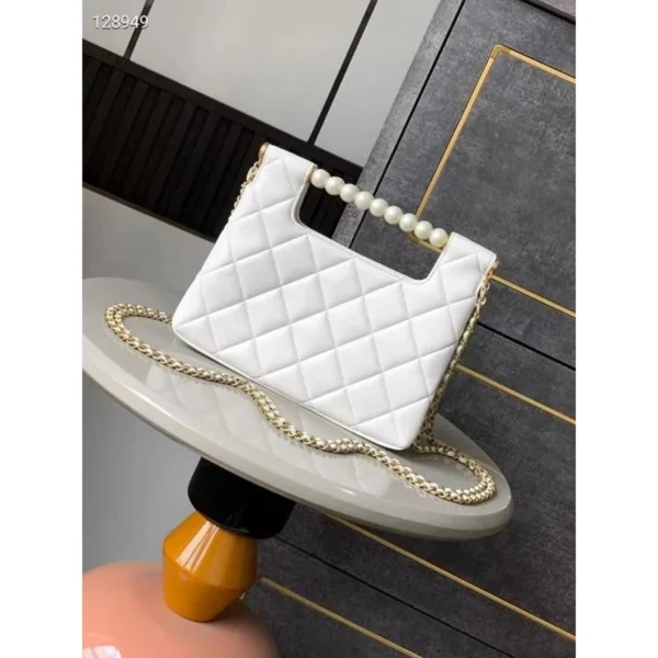Stylish Chanel Pearl Flap Shoulder Bag With Og Box & Dust Bag For Women (LAB1061) - stayhit.in Stylish Chanel Pearl Flap Shoulder Bag With Og Box & Dust Bag For Women (LAB1061) - stayhit.in