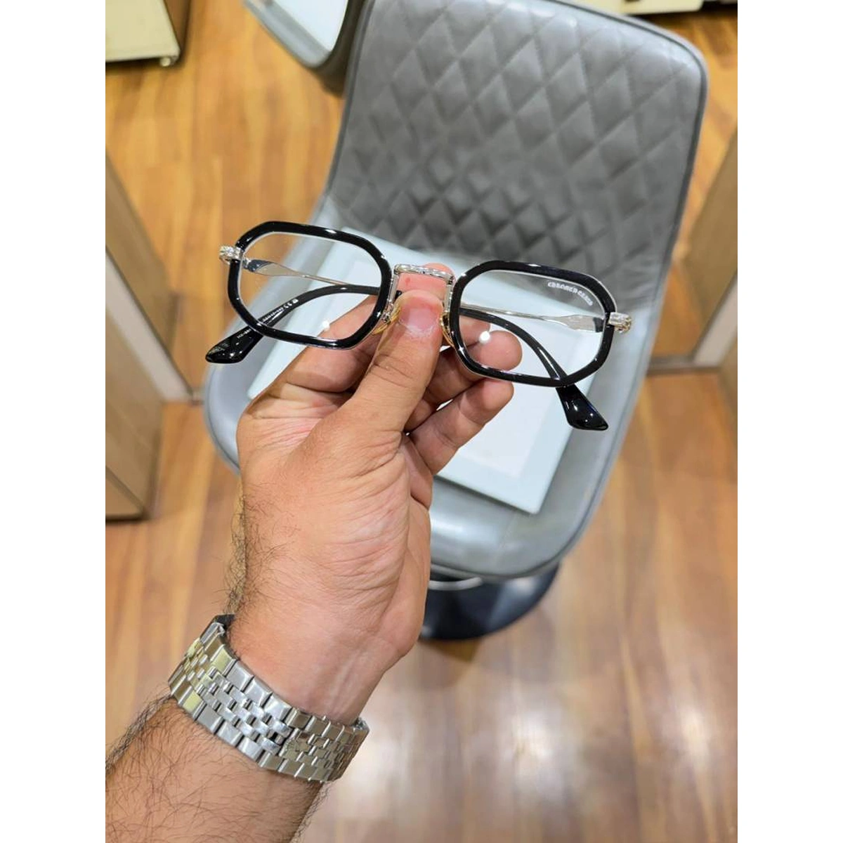 Stylish Chrome Heart Sunglasses Silver Plano For Men (SOS323) - stayhit.in Stylish Chrome Heart Sunglasses Silver Plano For Men (SOS323) - stayhit.in