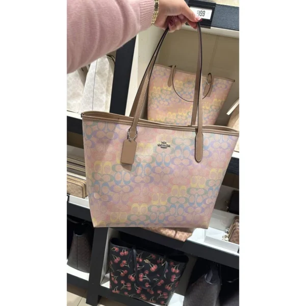 Stylish Coach Cb City Tote Bag Rainbow With Og Box Carry Bag For Women (SOS507) - stayhit.in Stylish Coach Cb City Tote Bag Rainbow With Og Box Carry Bag For Women (SOS507) - stayhit.in