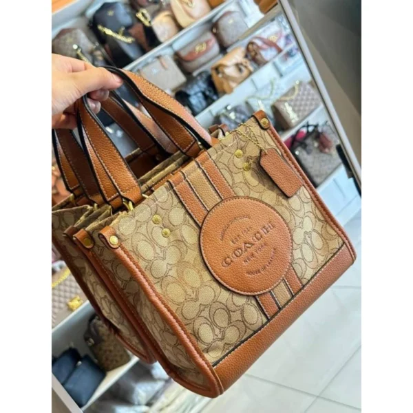 Stylish Coach Dempsey Tote Bag Stripe With Magnetic Box For Women (SOS433) - stayhit.in