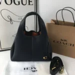 Stylish Coach Lana Bag Black With Og Box Dust Cover Long Belt For Women (SOS454) - stayhit.in