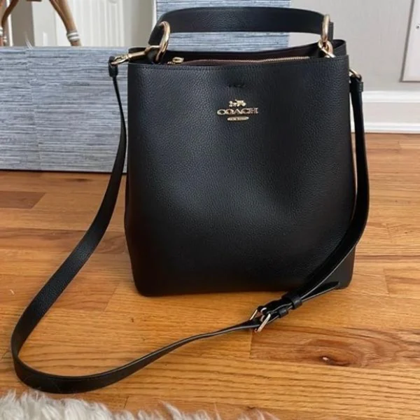 Stylish Coach Mollie Bucket Bag All Black For Women (BOT2557) - stayhit.in