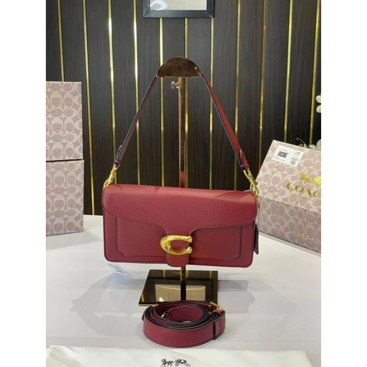 Stylish Coach Tabby Bag Wine Red With Og Box Dust Bag For Women (BOT2609) - stayhit.in Stylish Coach Tabby Bag Wine Red With Og Box Dust Bag For Women (BOT2609) - stayhit.in