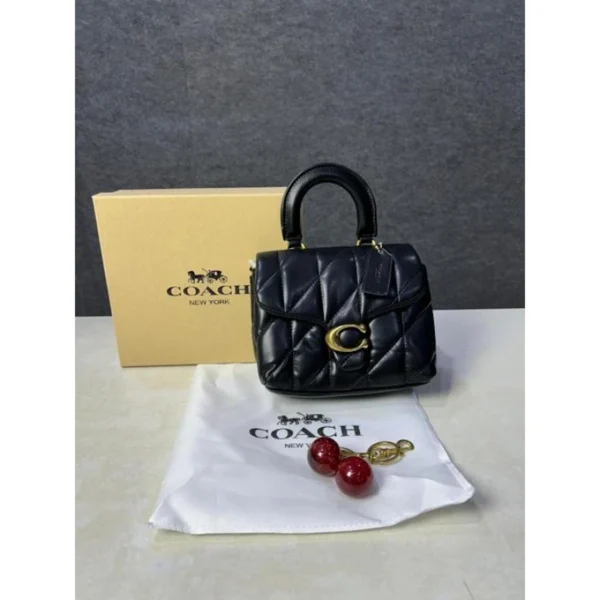Stylish Coach Tabby Leather Bag Cherry Charm With Box For Women (BOT4053) - stayhit.in