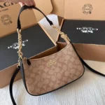 Stylish Coach Teri Apricot Shoulder Bag Black With Og Box For Women (BSF1744) - stayhit.in
