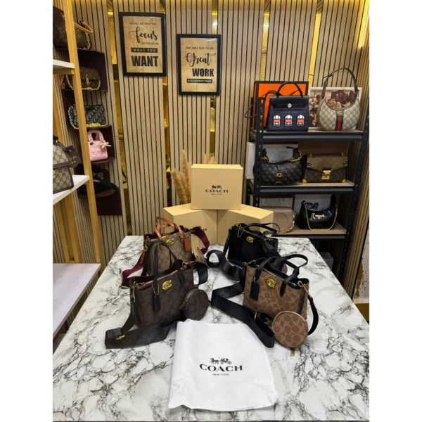 Stylish Coach Willow Tote Bag Monogram Canvas Mini For Women (JH421) - stayhit.in