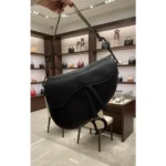 Stylish Dior Saddle Handbag All Black With Og Box For Women (BOT2872) - stayhit.in