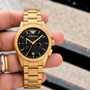 Stylish Emporio Armani Watch All Working Black Dial For Men (SOS596) - stayhit.in
