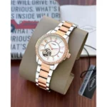 Stylish Fossil Architect Automatic Watch Two Tone Copper Pink For Women (BSF1798) - stayhit.in