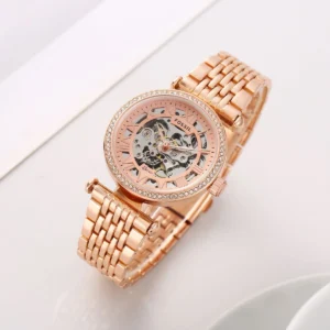 Stylish Fossil Automatic Watch Rose Gold Tone For Women (LAB481) - stayhit.in