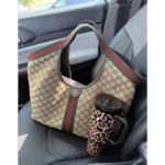 Stylish Gucci Giglio Tote Bag Iconic Beige & Brown For Women (SOS494) - stayhit.in