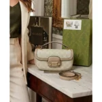 Stylish Gucci Horsebit Shoulder Bag Beige With Og Box For Women (BOT3798) - stayhit.in