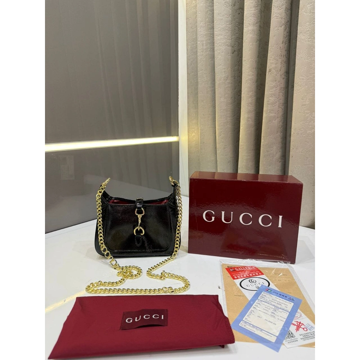 Stylish Gucci Jackie Notte Leather Bag With Og Box & Dust Bag Packing For Women (LAB1165) - stayhit.in Stylish Gucci Jackie Notte Leather Bag With Og Box & Dust Bag Packing For Women (LAB1165) - stayhit.in