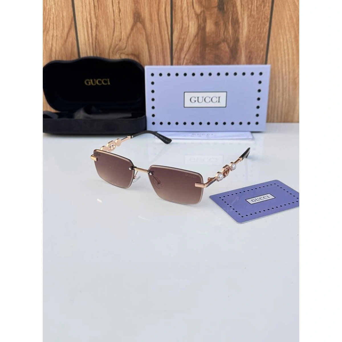 Stylish Gucci Sunglasses Gold Brown For Men (BOT3681) - stayhit.in Stylish Gucci Sunglasses Gold Brown For Men (BOT3681) - stayhit.in
